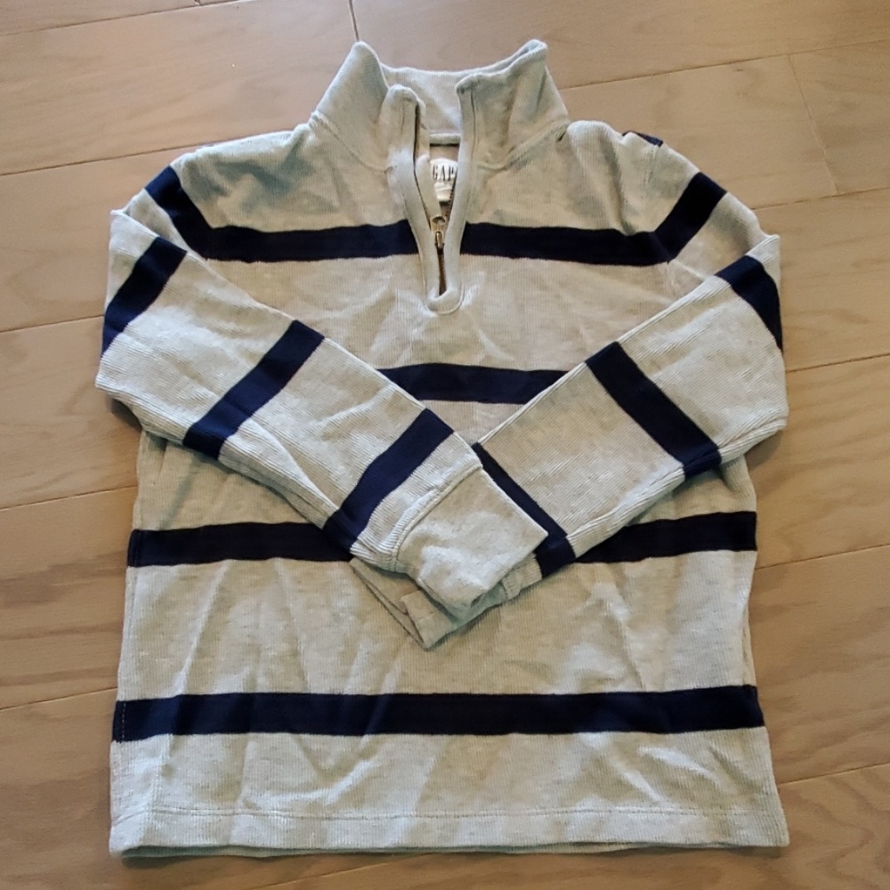 GAP Gray and Navy Striped sweater